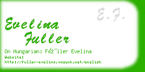 evelina fuller business card